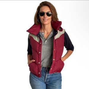 William Barry Vintage Two-Tone Goose Down Vest Made in USA